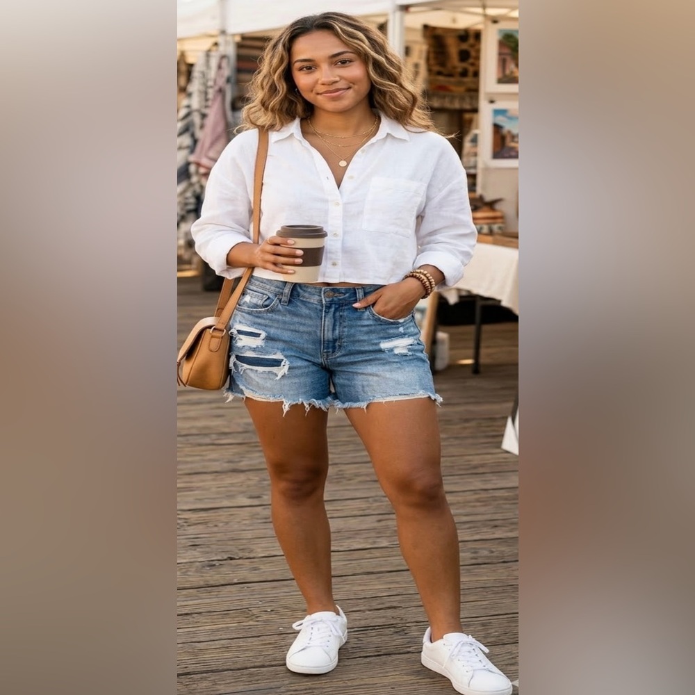 American Eagle Outfitters Distressed Denim Shorts